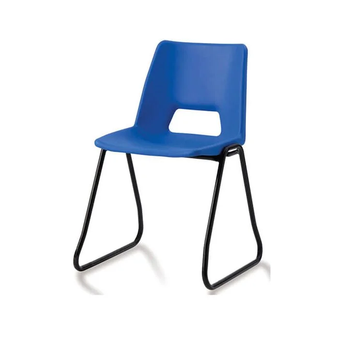 Academy Plastic Stacking Chair with Skid Base