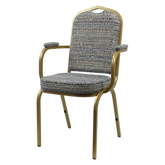 Profile view of Scorpio Steel Stacking Chair