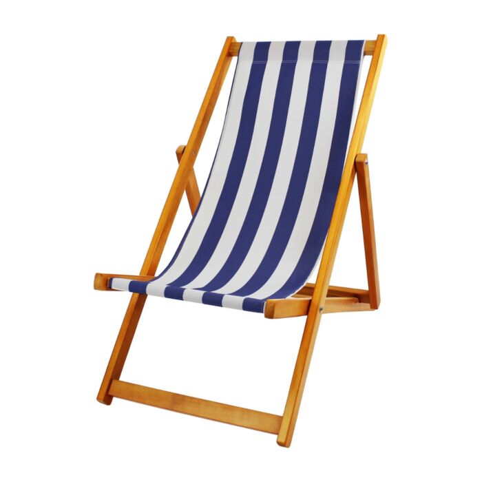 Folding Deck Chair with Hardwood Frame