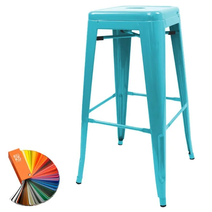Bespoke RAL Colour Tolix Style 76cm Bar Height Stool
