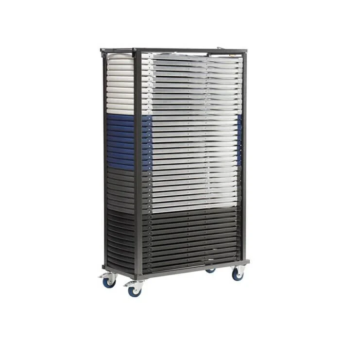 Plastic & Resin Folding Chair Trolley - Stacked