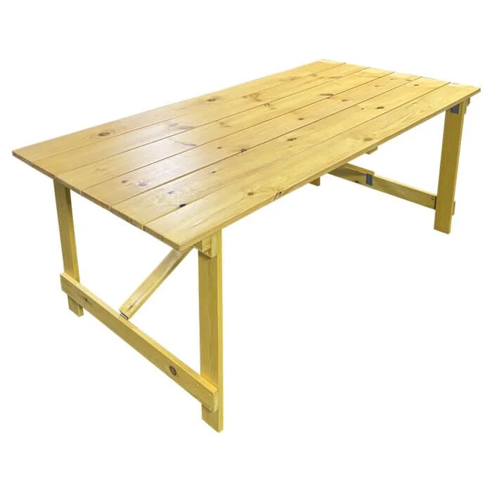Folding Farm Table Light Oak - 6ft x 3ft (183cm x 92cm)