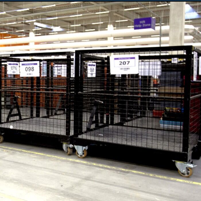 Heavy Duty Warehouse Table and Chair Storage Trolley