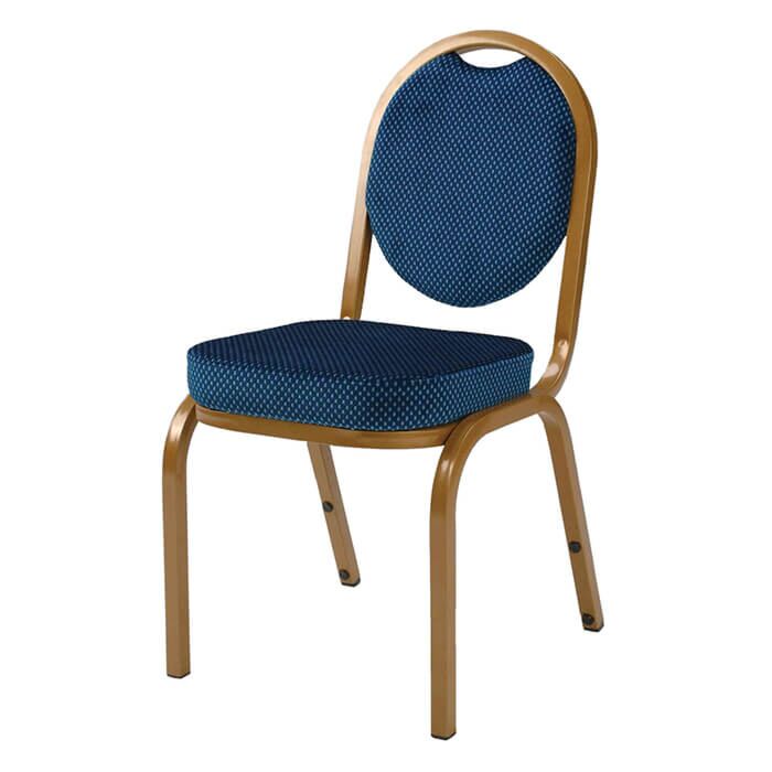 Profile view of Eurostyle Aluminium Stacking Chair