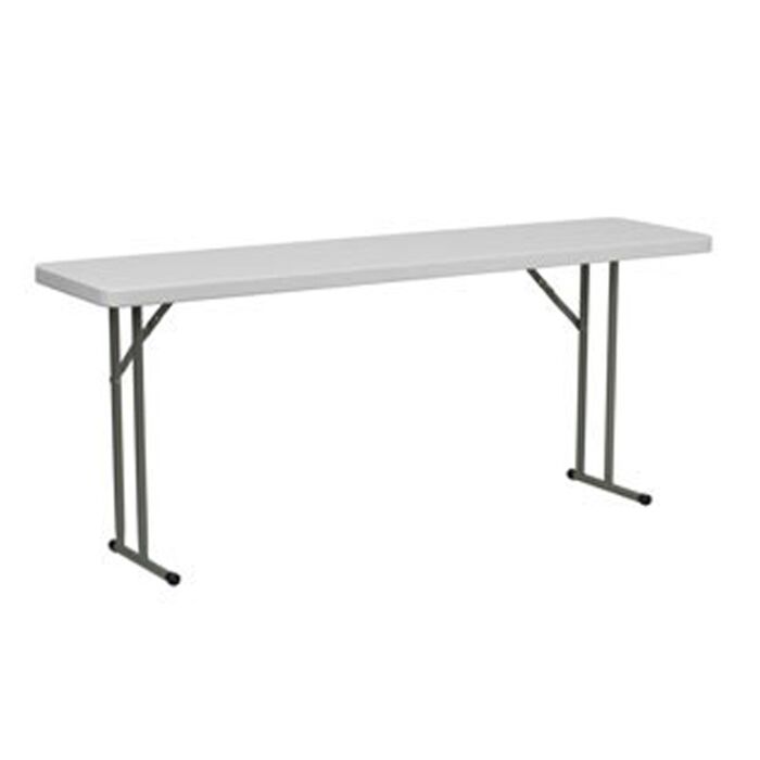 8ft x 1ft 6in Rectangle Plastic Folding Table