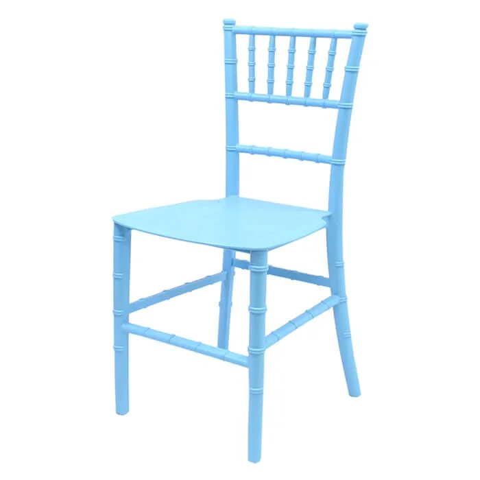 Profile View of Blue Children's Chiavari Chair