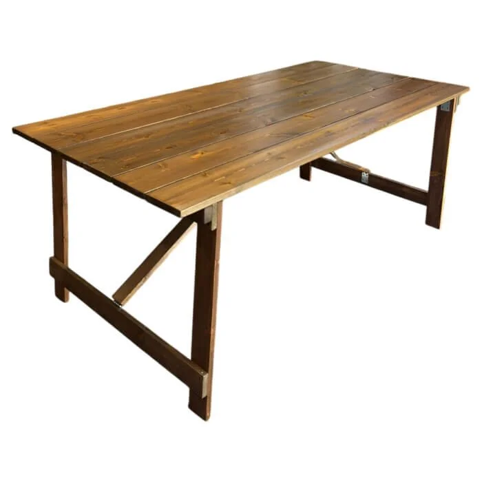 Folding Farm Table Rustic Finish - 6ft x 3ft (183cm x 92cm)