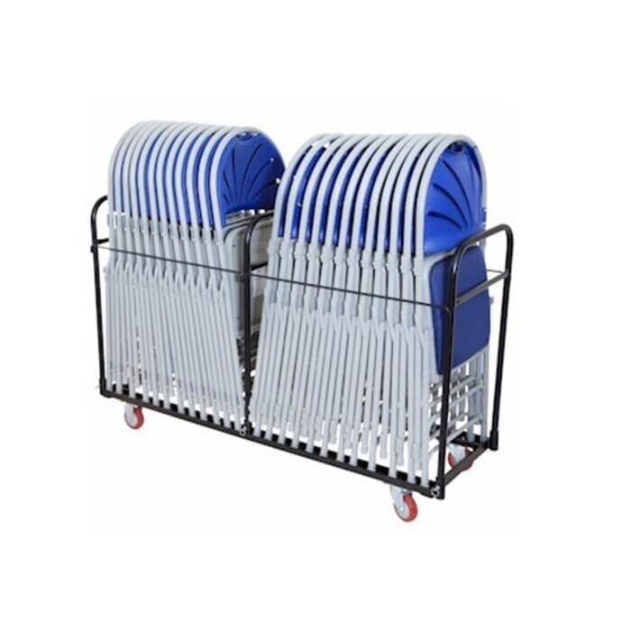 Folding Chair Trolley - Upright single row