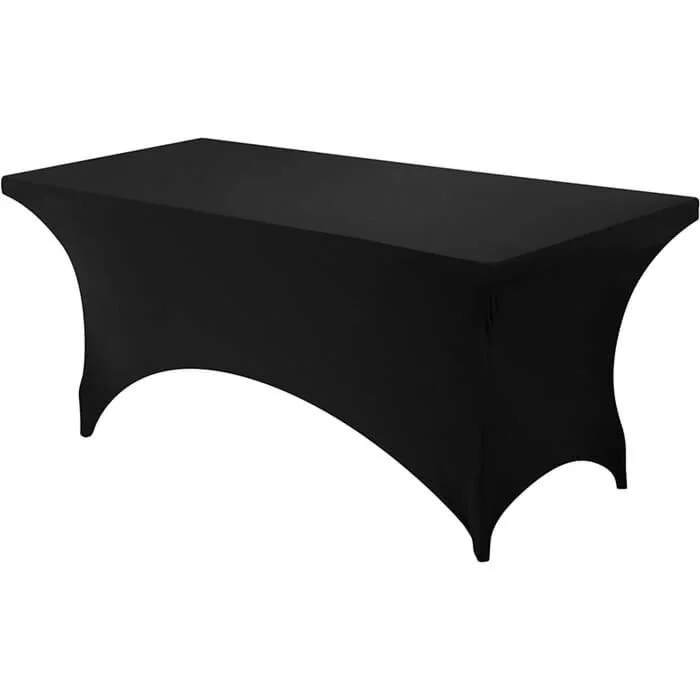 Premium Black Spandex Cover – 6ft Rectangle