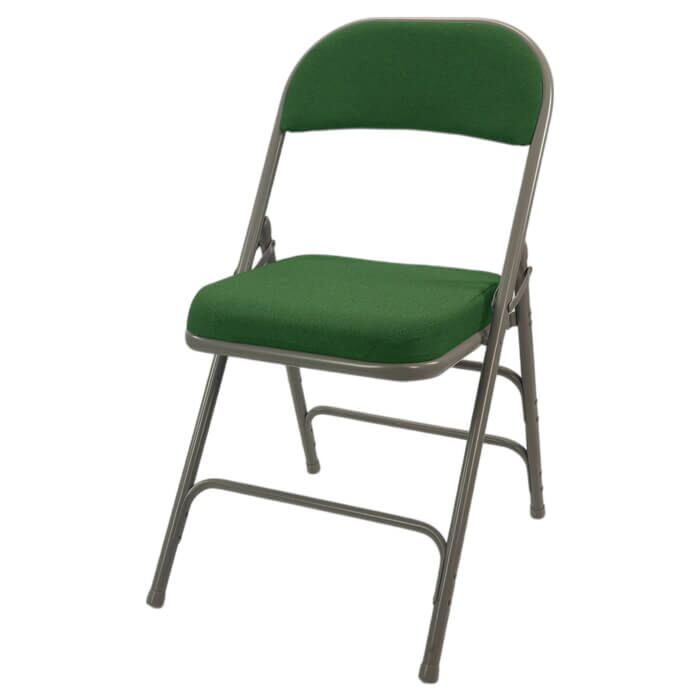 Premium Comfort Plus Extra Folding Chair - Silver Frame Bespoke Fabric