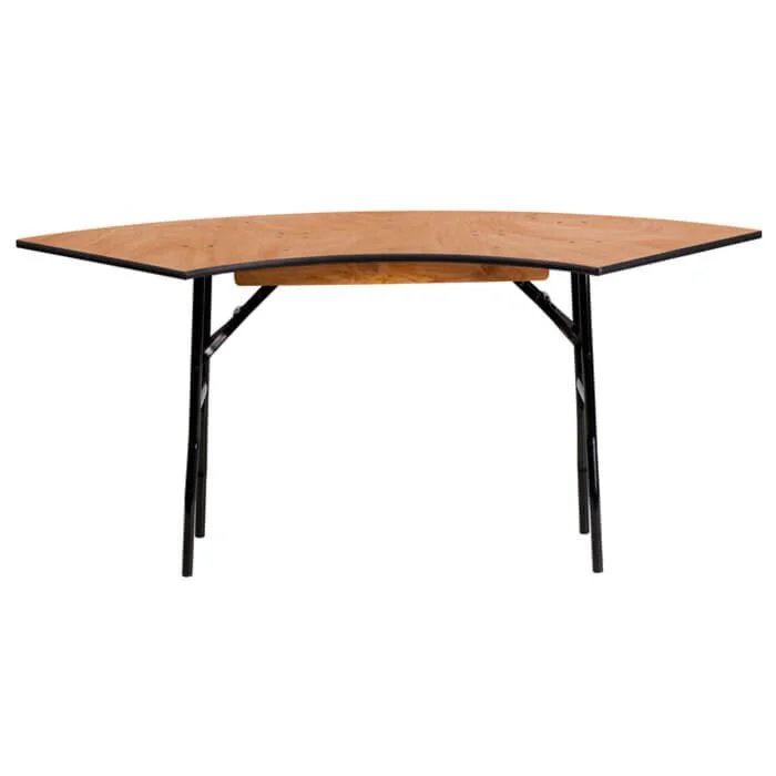 4ft 9ft crescent banqueting table