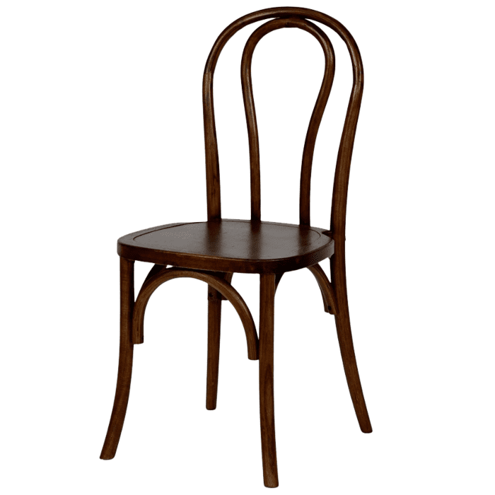Wooden Loop Back Stacking Chair - Dark Oak