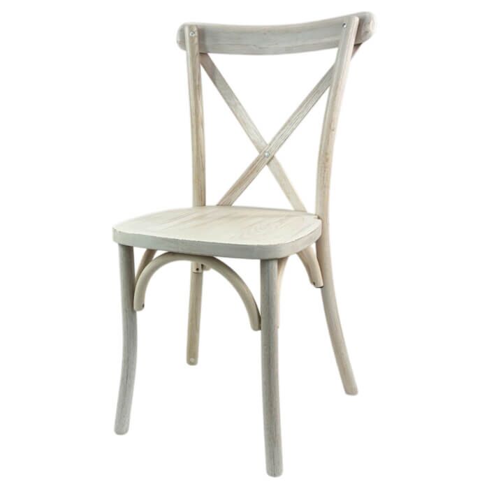 Crossback Stacking Chair - Limewash Finish
