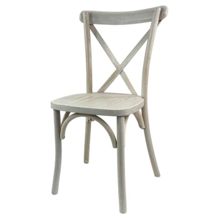 Crossback Stacking Chair - Limewash Finish