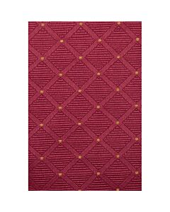 Profile view of Diamond Aluminium Banqueting Chair with Arms in Red Fabric