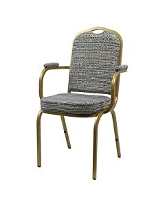 Profile view of Scorpio Steel Stacking Chair