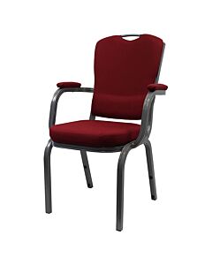 Profile view of Ultima Aluminium Stacking Chair with Arms