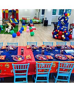 Profile View of Blue Children's Chiavari Chair