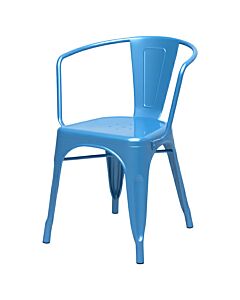 Tolix Style Armchair - Blue
