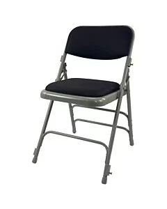 Profile view of Charcoal Comfort Folding Chair