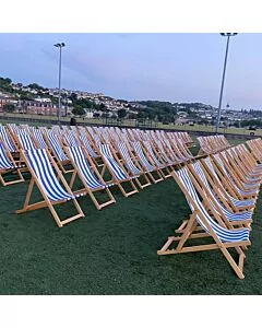 Folding Deck Chair with Hardwood Frame