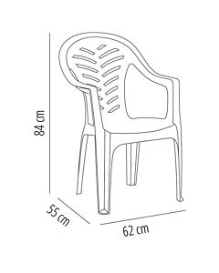 Profile view of Pals Plastic Stacking Chair