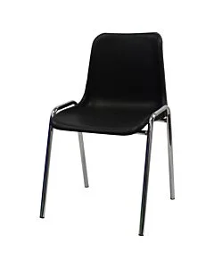 Black Economy plastic stacking chair