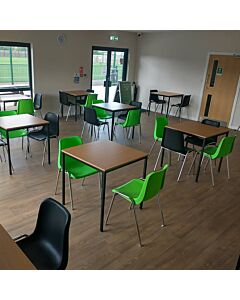 Black Economy plastic stacking chair