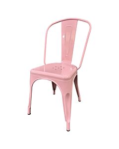 Tolix Style Side Chair - Baby Pink