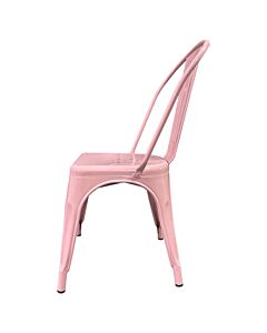 Tolix Style Side Chair - Baby Pink