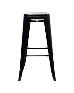 Profile view of Gloss Black Tolix Bar Height Stool