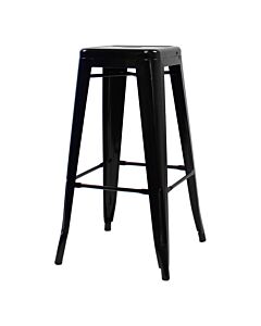 Profile view of Gloss Black Tolix Bar Height Stool