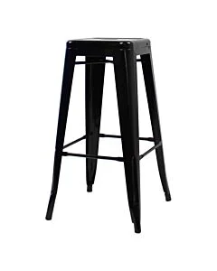 Profile view of Gloss Black Tolix Bar Height Stool