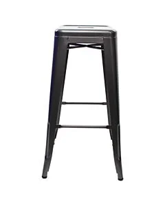 Tolix Style 76cm Bar Height Stool - Gloss Gun Metal
