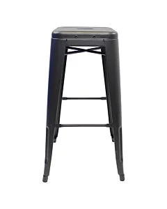 Profile view of Gun Metal Grey Tolix Bar Height Stool