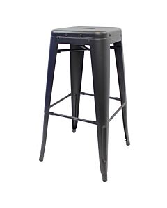 Profile view of Gun Metal Grey Tolix Bar Height Stool