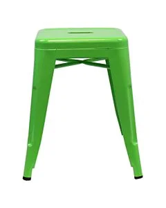 Profile view of Green Tolix Low Stool