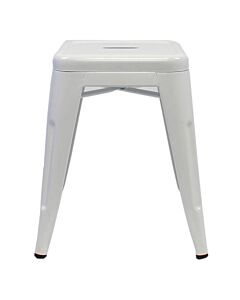 Profile view of White Tolix Low Stool