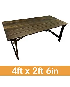 Folding Farm Table Rustic Finish - 4ft x 2ft 6in (122cm x 76cm)