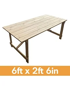 6ft 2ft 6in rectangle rustic banqueting table