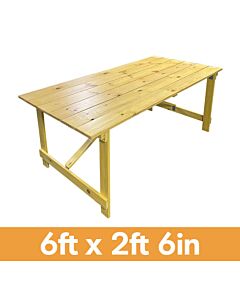 Folding Farm Table Light Oak - 6ft x 2ft 6in (183cm x 76cm)