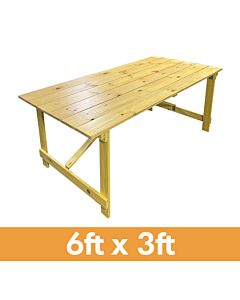 Folding Farm Table Light Oak - 6ft x 3ft (183cm x 92cm)