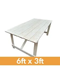 Folding Farm Table - Limewash - 6ft x 3ft (183cm x 92cm)