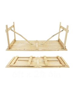Folding Farm Table - Raw -  4ft x 2ft 6in (122cm x 76cm)