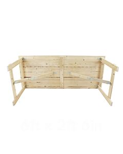 6ft 3ft rectangle rustic banqueting table