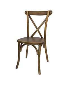 Crossback Stacking Chair - Rustic Finish