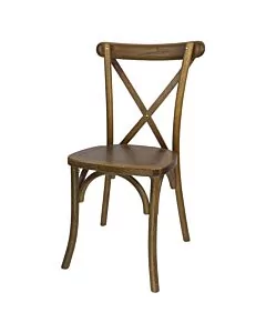 Crossback Stacking Chair - Rustic Finish