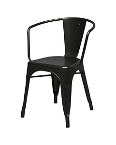 Tolix Style Armchair - Matte Black