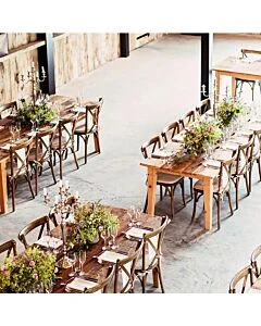 Crossback Stacking Chair - Rustic Finish