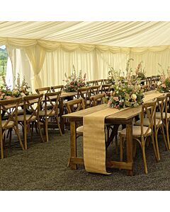 Crossback Stacking Chair - Compact Rustic Finish